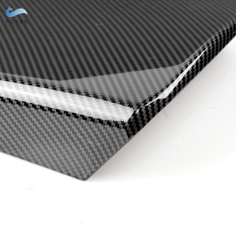 For Audi A6 C8 2019 2020 2021 Car Interior Center Console Armrest Storage Box Cover Carbon Texture Trim Accessories