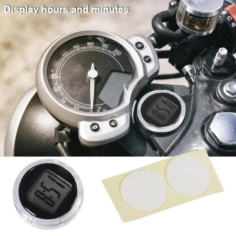 Mini Motorcycle Watch Waterproof Handlebar Clock Moto Styling Motorbike Digital Clock Motorcycle Accessories
