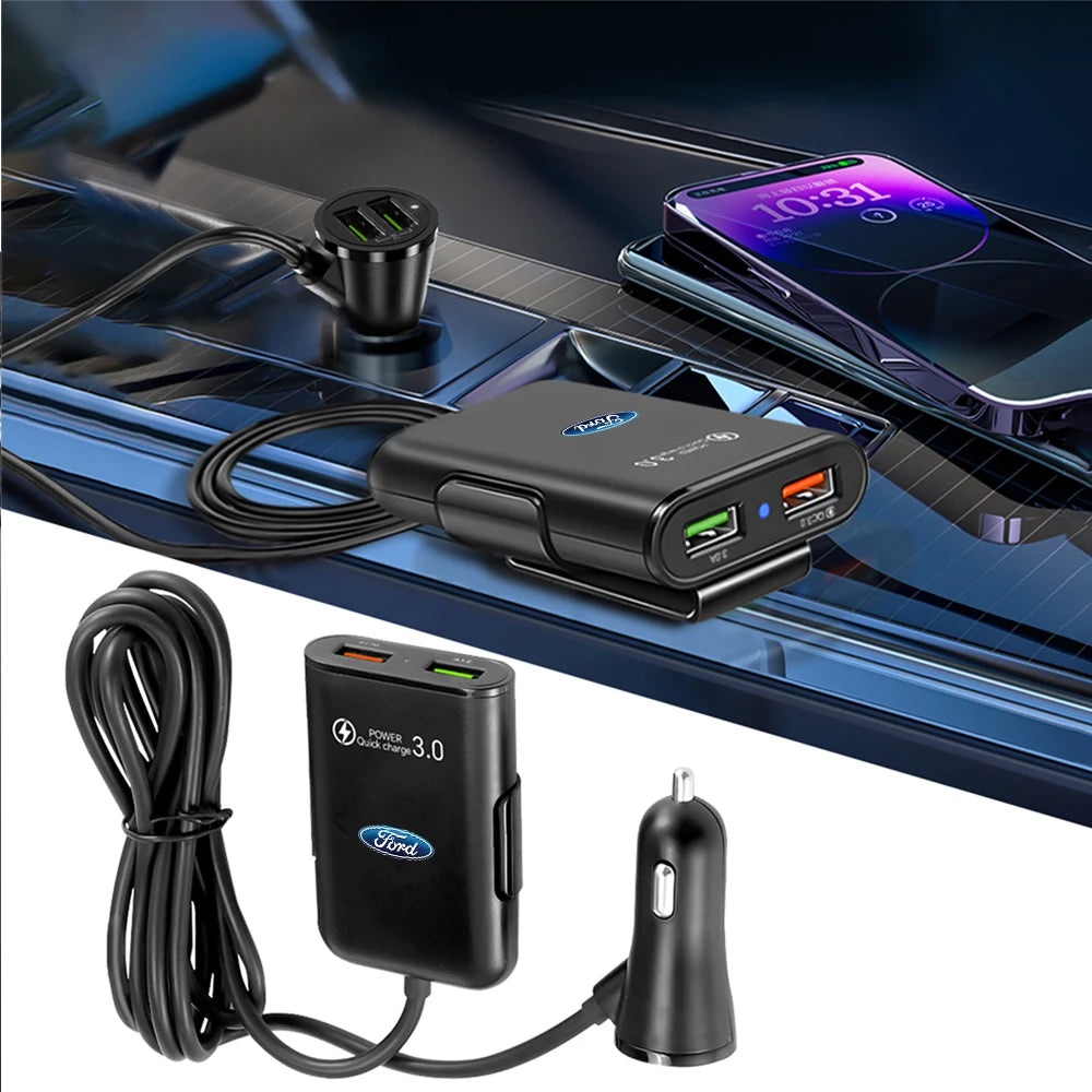 Car charger 25W QC3.0 PD Dual Line Fast Charging Car-Charger For Phone Quick Charge Type C Charger For Mustang Fiesta ST ford