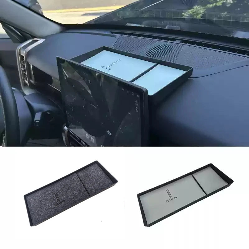 For Chery ICAR 03 Jaecoo J6 Navigation Screen Rear Storage Box Dashboard ABS Tray Car Interior Accessories