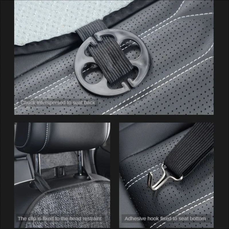 Car Front Seat Cushion  Leather Integrated Seat Cover All Seasons Universal  Fits Most Cars（18*40inch）