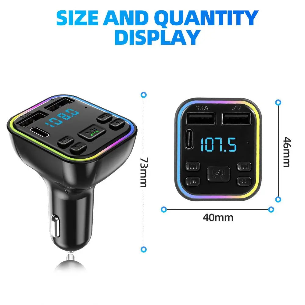 Interior Accessories MP3 Modulator Player Power Adapter USB Charger Car FM Transmitter Car Accessories Bluetooth Car Charger