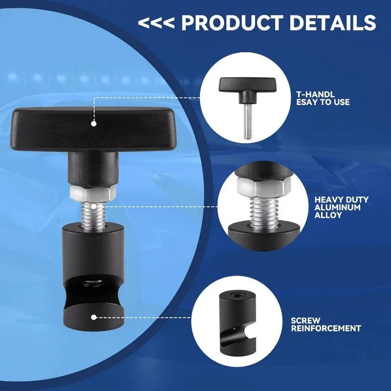 Accesorios de soporte para capó de modificación de automóvil, herramienta de soporte de metal antipinzamiento para capó de vehículo, soporte universal para elevación de portón trasero automotriz