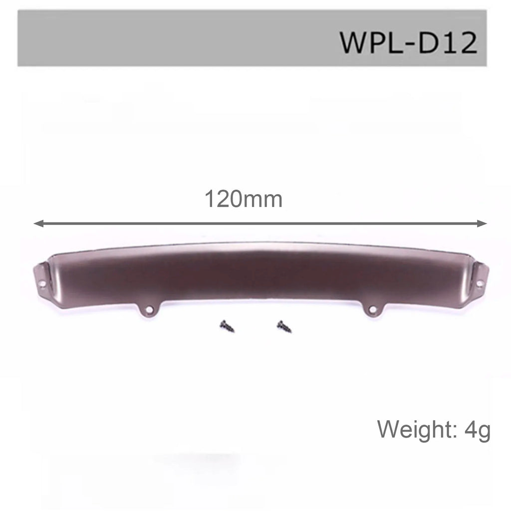 Upgrade for 1/10 WPL D12 Sun Hat Rain File Acrylic Transparent Black Truck Parts Voitur 1/10 RC Car Pickup Simulation Decor