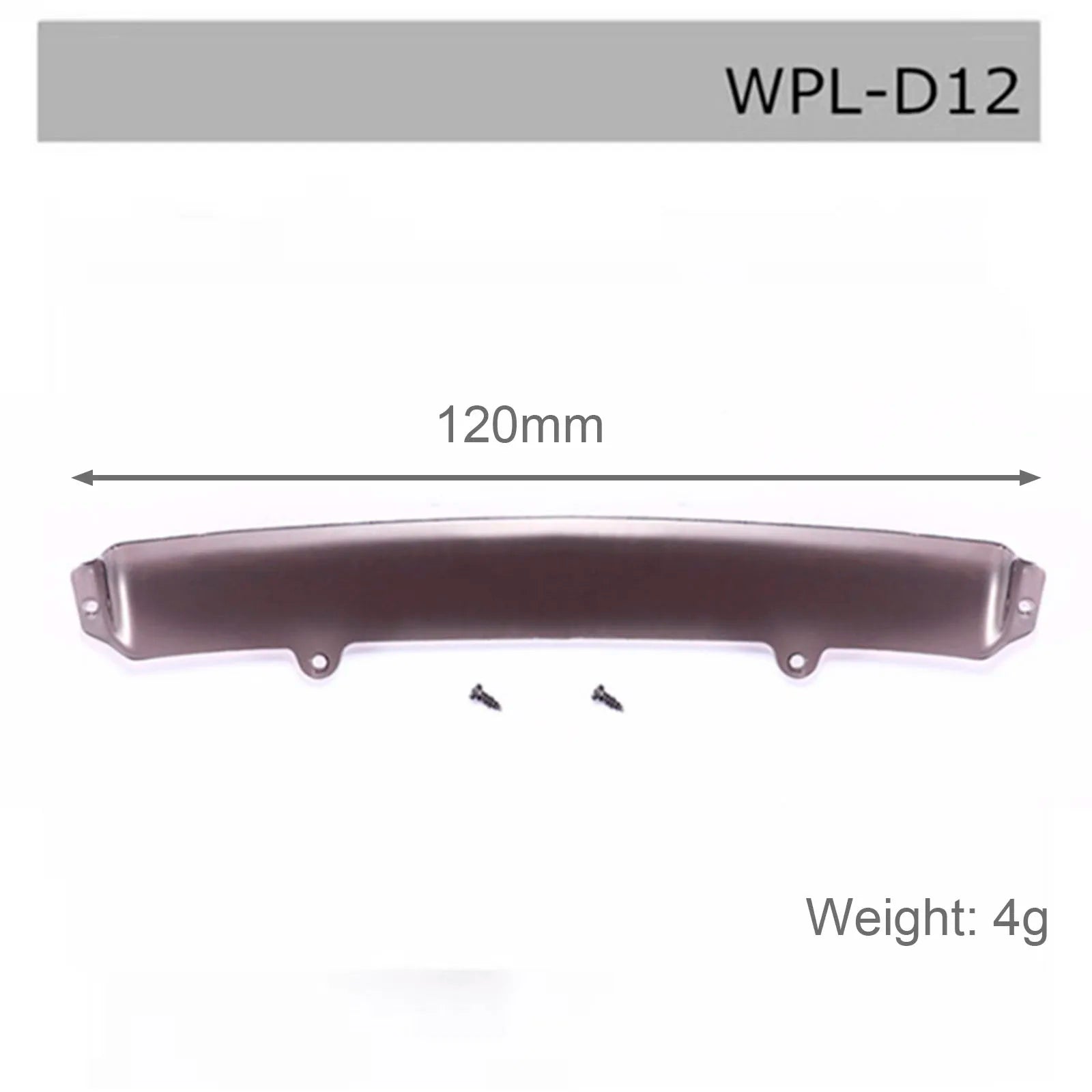 Upgrade for 1/10 WPL D12 Sun Hat Rain File Acrylic Transparent Black Truck Parts Voitur 1/10 RC Car Pickup Simulation Decor