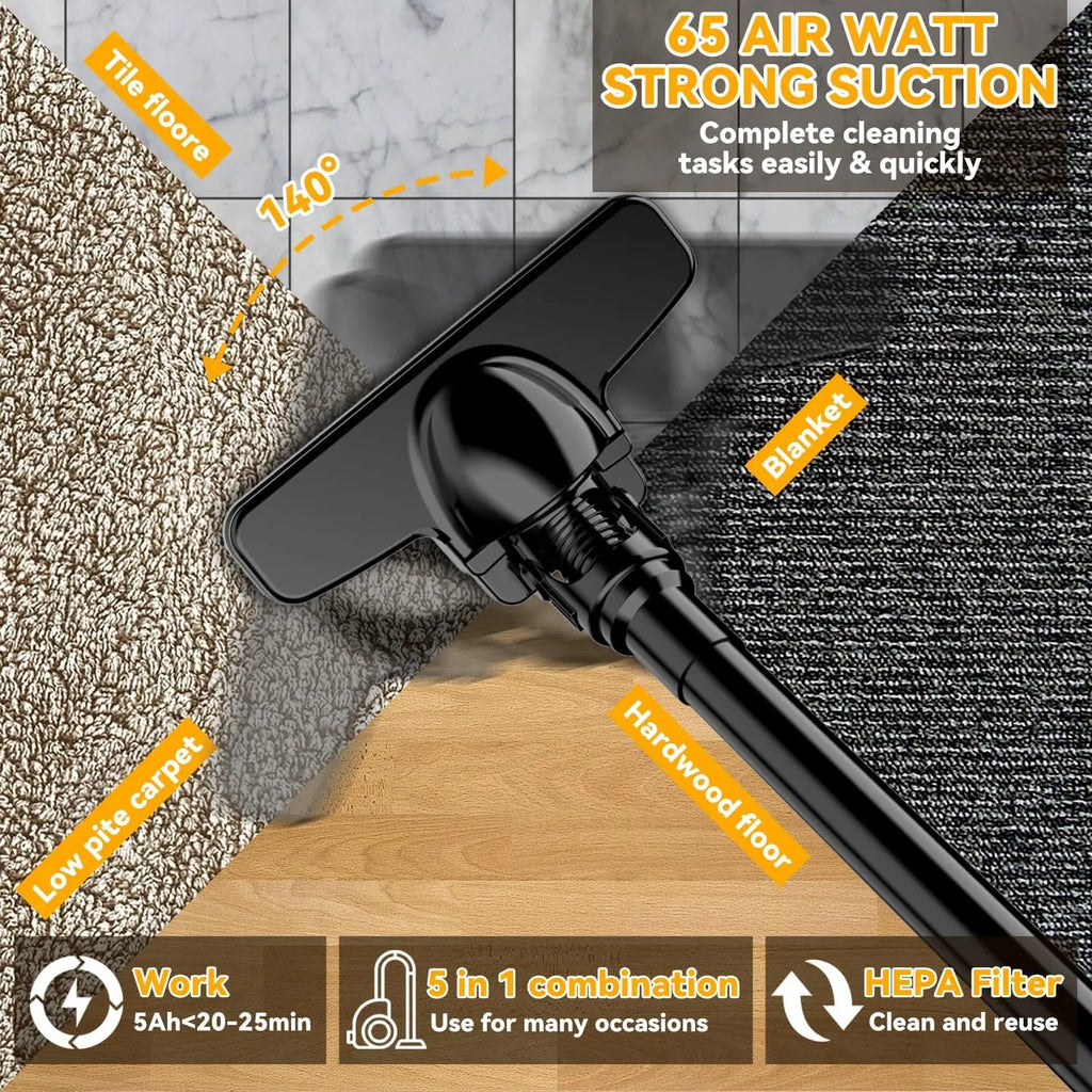 5 in 1 Handheld Electric Vacuum Cleaner with 400W Powerful Motor, 46 CFM Portable Hand Vacuum for Floor, Carpet, Car for Dewalt