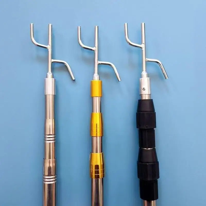 Cargo Retriever Hook 4.92Ft Pickup Truck Bed Heavy Duty Truck Accessories Telescoping Pole Stainless Steel Grabber Reacher Tool