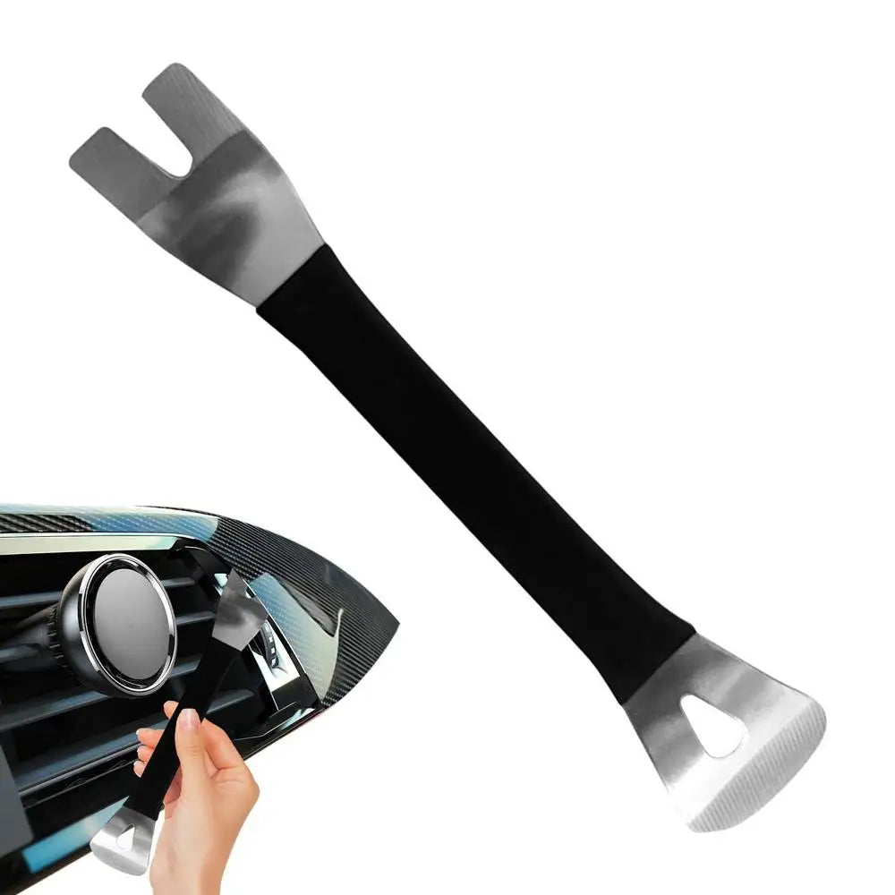 Stainless Steel Skid Plate Car Audio Modification Door Center Console Rearview Mirror Removal Skid Plate Metal Crowbar Tools