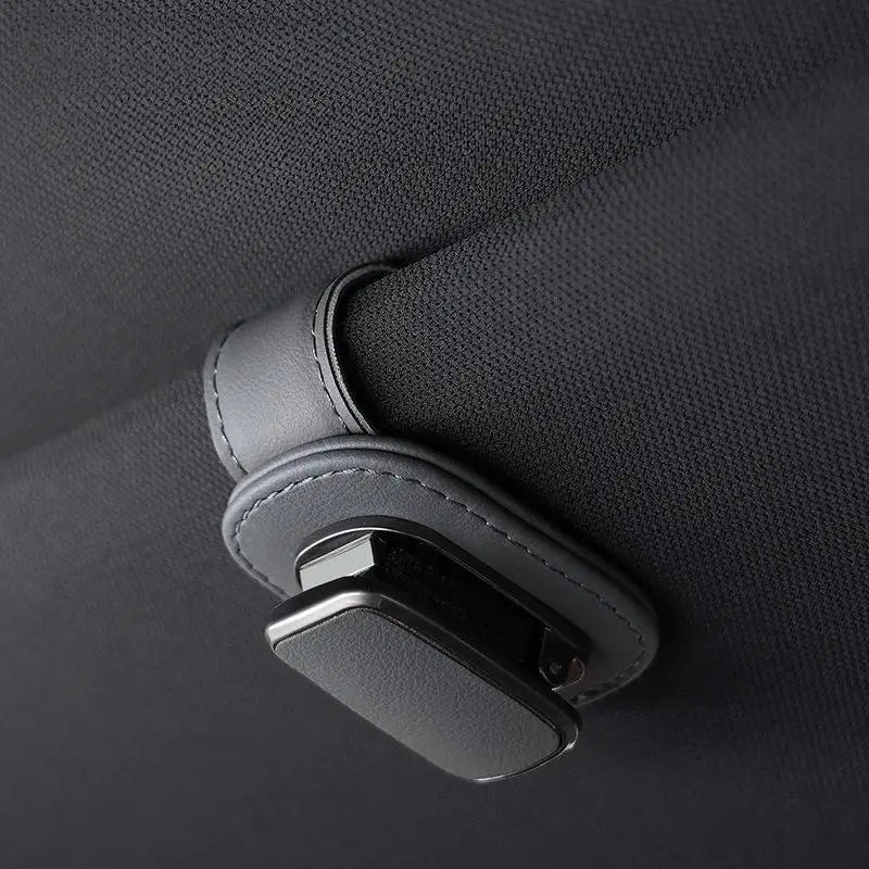 Car Glasses Storage Clip, Ultra-Fine Fiber Leather Sunshade Mirror, Sunglasses Frame, Car Interior Accessories, Car Glasses Fram