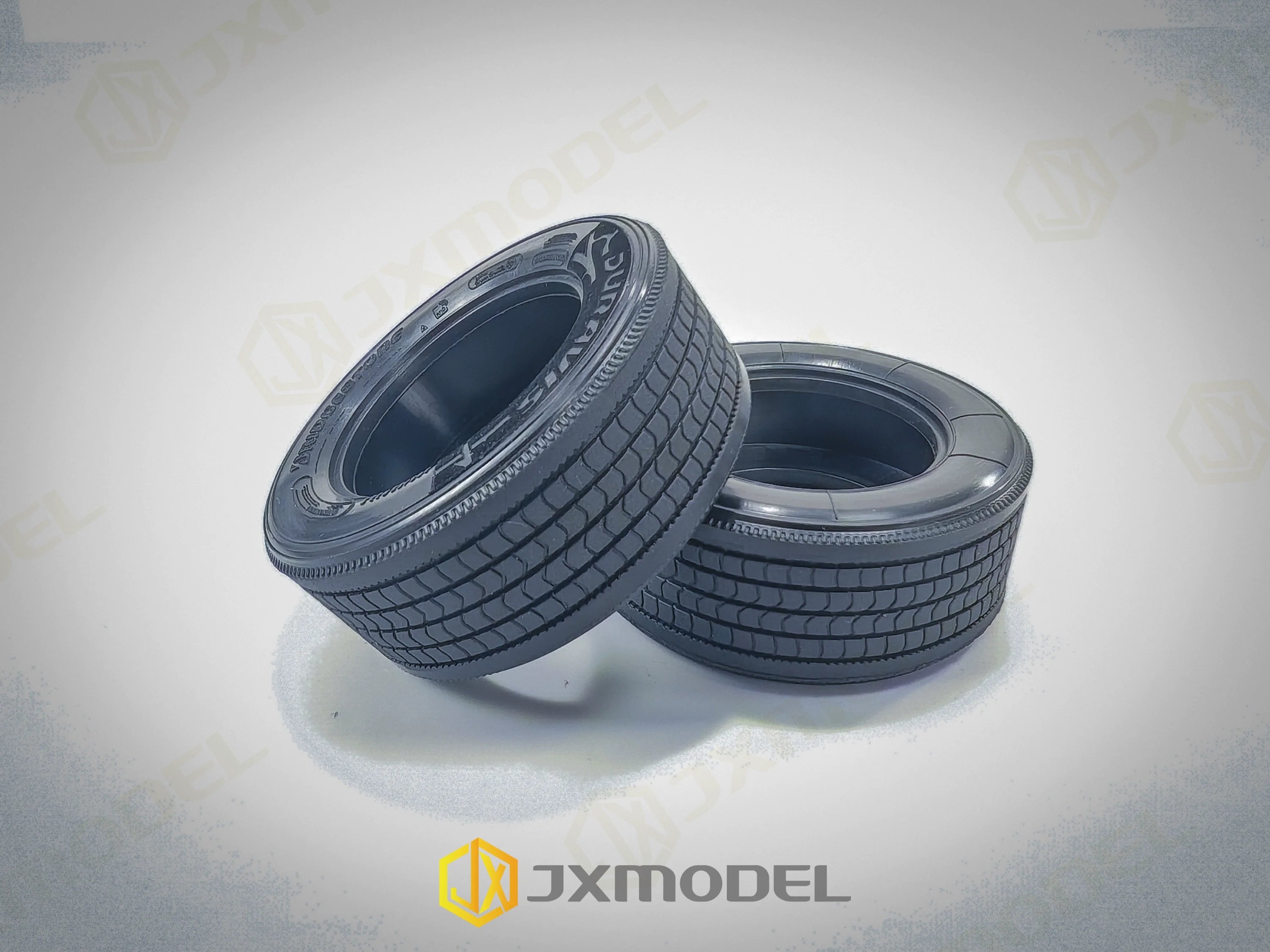 2 PCS JXMODEL RC 1/14 Truck Tire High Quality Rubber Tires Tyres For Tamiya 1/14 RC Tactor Tipper Truck Semi-trailer DIY Parts