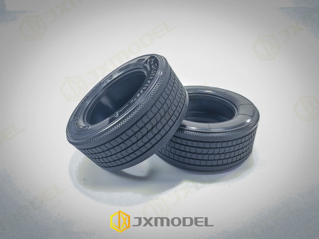 2 PCS JXMODEL RC 1/14 Truck Tire High Quality Rubber Tires Tyres For Tamiya 1/14 RC Tactor Tipper Truck Semi-trailer DIY Parts