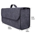 Gray Anti Slip Compartment Boot Storage Organizer Tool Car Storage Bag Car Trunk Organizer Soft Felt Storage Box Car Accessories