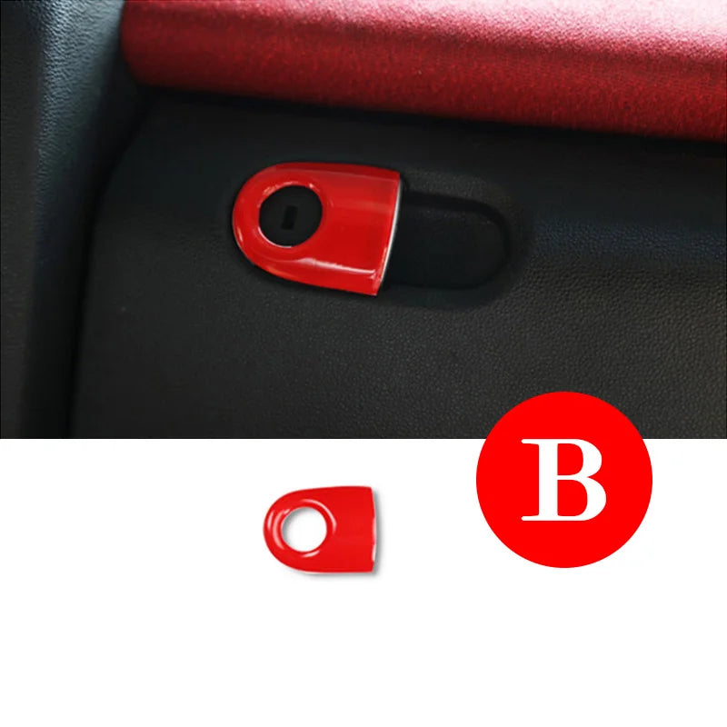 Car ABS Plastic Decorative Cover Red Modification Products For Mercedes Smart 451 Fortwo Interior Sticker Styling Accessories