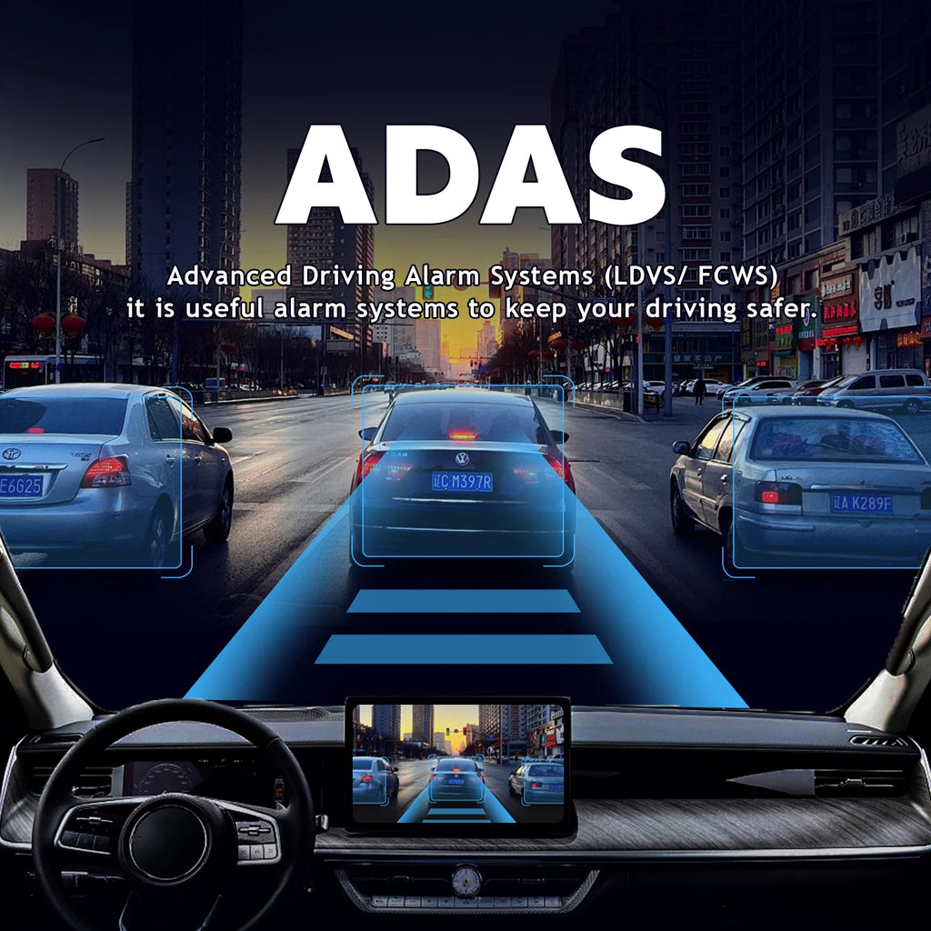 HD Dash Cam Car USB ADAS DVR Dual-lens Camera Video Special for Android Multimedia Player Front Recorder Reverse Vision
