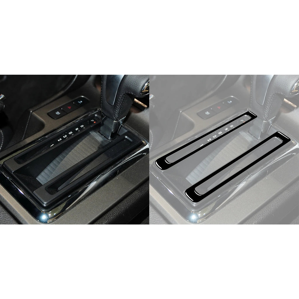 For Ford Mustang 2009-2013 Accessories Car Plastic Black Interior Door Panel Gear Cupholder Air outlet Trim Sticker Decoration