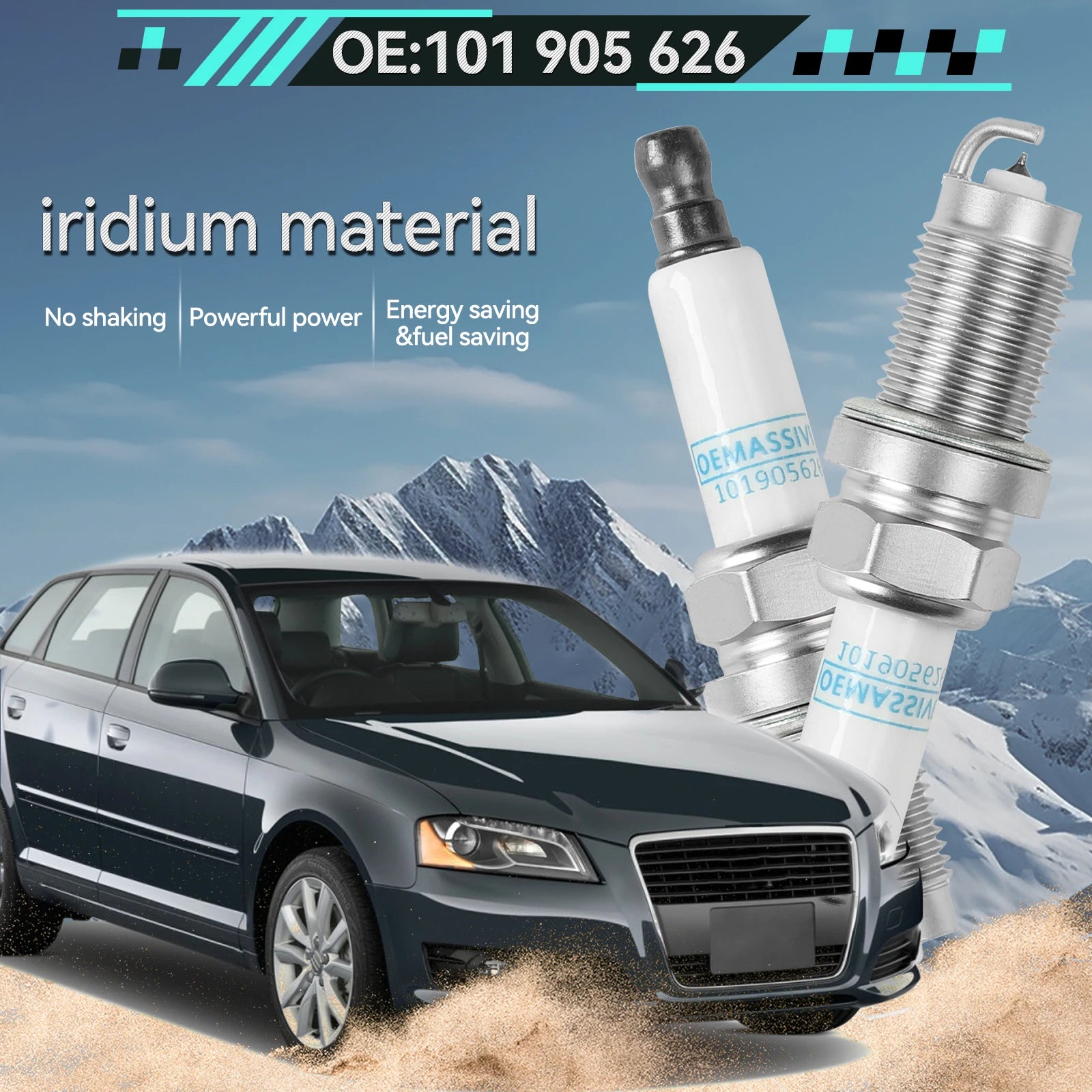 101 905 626 Bujías para Audi A1, Seat Altea, Ibiza, Skoda Fabia, Octavia, VW Beetle, Golf, Jetta, Passat B6, B7, Polo, Tiguan, Touran
