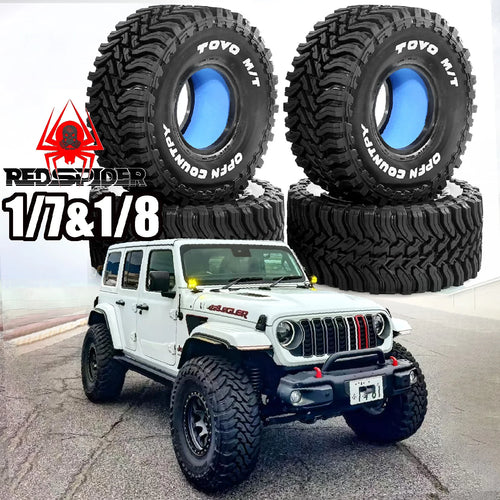 2.2-inch RC Simulation Climbing Car Tires Tyre for 1/7 1/8 MK07 CROSSRC YK Hyper GO MJX Upgrade Parts Kit RC Car OP Accessories