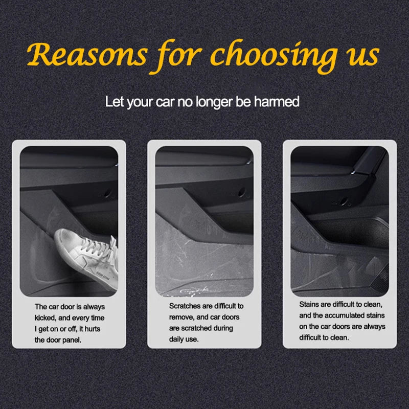 Car Inner Door Anti Kick Film Protective Anti-Scratch Cover for Chery Arrizo 5 2016 2017 2018 Auto Accessories Protector