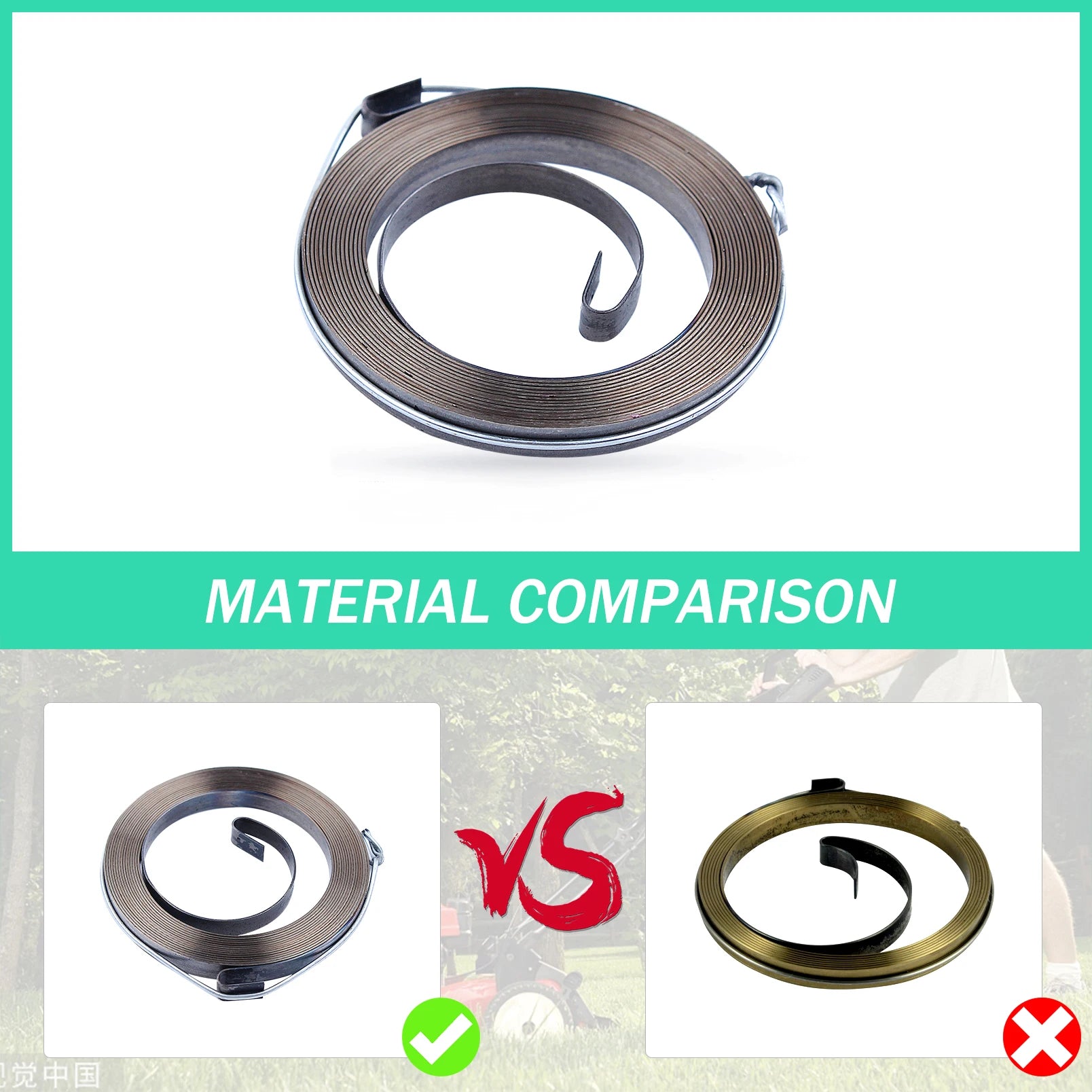 Recoil Starter Spring For Husqvarna 128C 128CD 128R 128LD Lawn Trimmer Edger Brush Cutter Engine Motor Garden Tool Parts