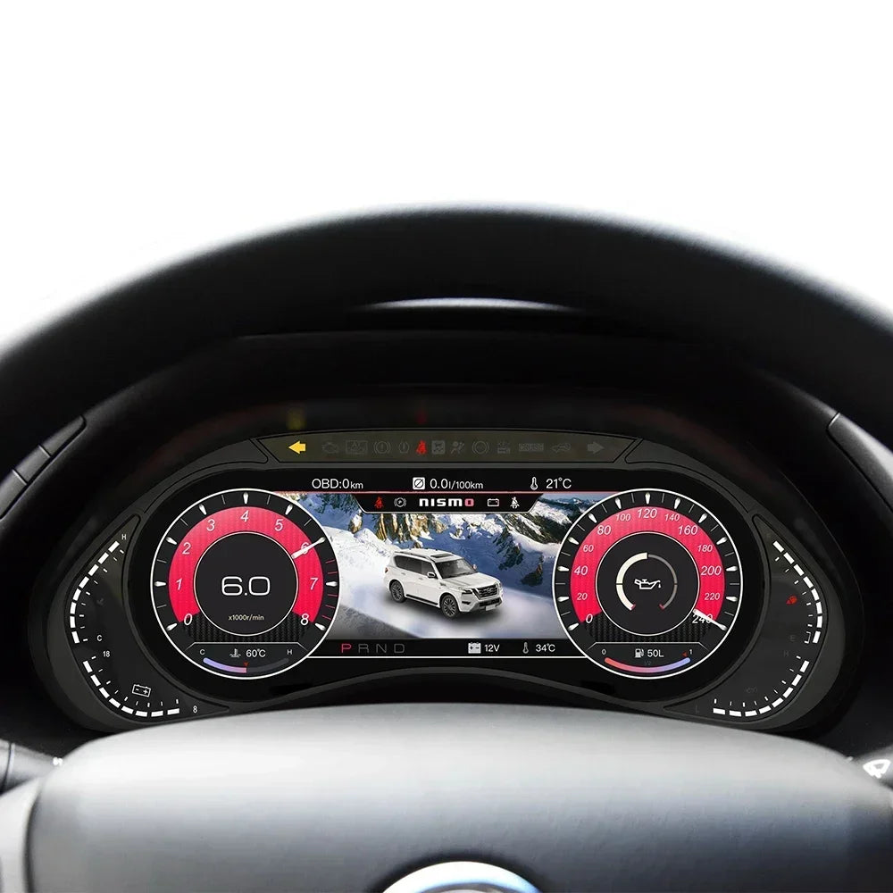 12.3" Digital Instrument Cluster for Nissan Patrol Armada Y62 LCD Dashboard Plug and play Original Car Cockpit Digital Kilometer