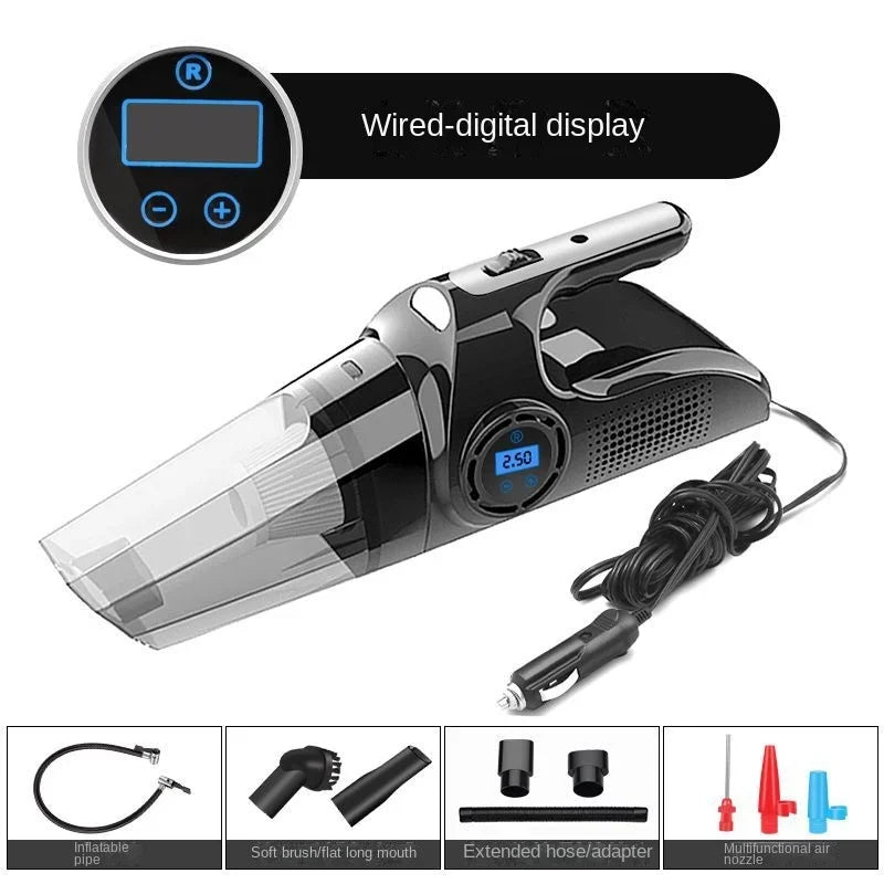 5000PA Wireless Car Vacuum Cleaner Handheld Auto Vacuum Home Car Dual Use Mini Vacuum Cleaner Inflatable Lighting Multifunction