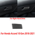 Interior Accessories Steering Wheel Central Armrest Panel Cup Holder For Honda Accord 10th Gen 2008—2021 Carbon Fiber Sticker