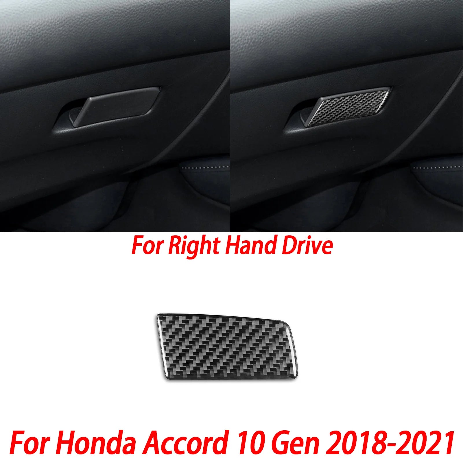 Interior Accessories Steering Wheel Central Armrest Panel Cup Holder For Honda Accord 10th Gen 2008—2021 Carbon Fiber Sticker