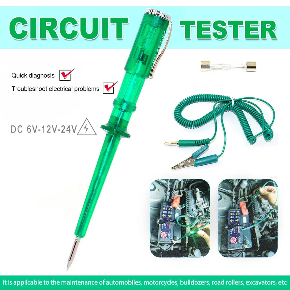 Car Circuit Tester Truck Voltage Tester High-quality Circuit DC 6V 12V 24V Cars Diagnostic Tool Probe Test Pen Auto Accessories