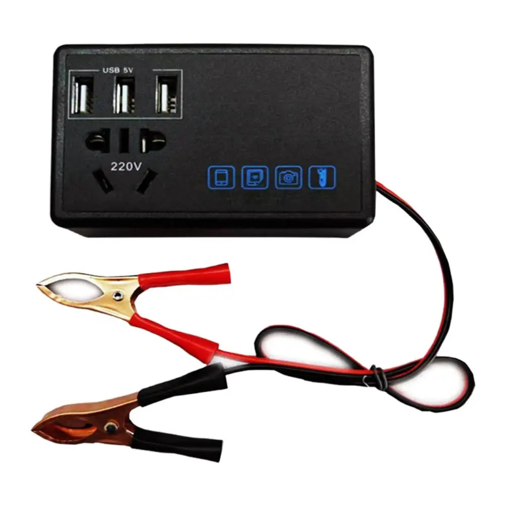 Car Power Inverter 12V/24V DC To 220V AC Car Converter Charger Adapter Outlet USB Converter Port Ideal for Cars, Trucks & RVs