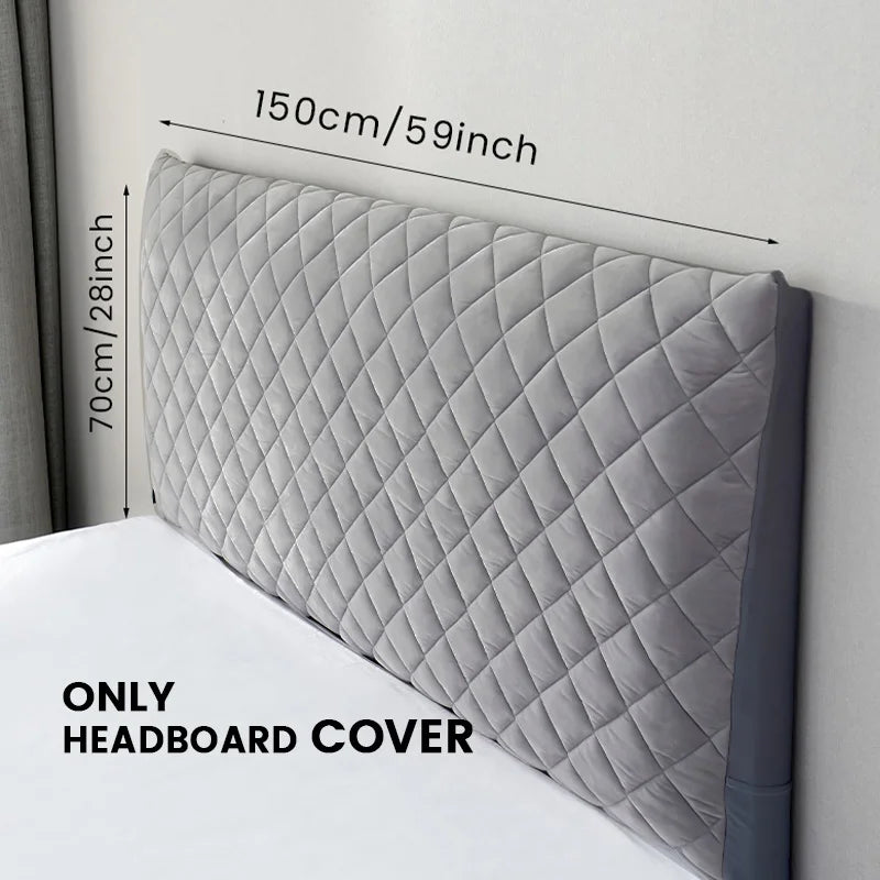 Thicken Headboard Cover Bed Back Dust Protector Cover Super Soft Solid Color Bed Haed Cover Quilte Head Cover