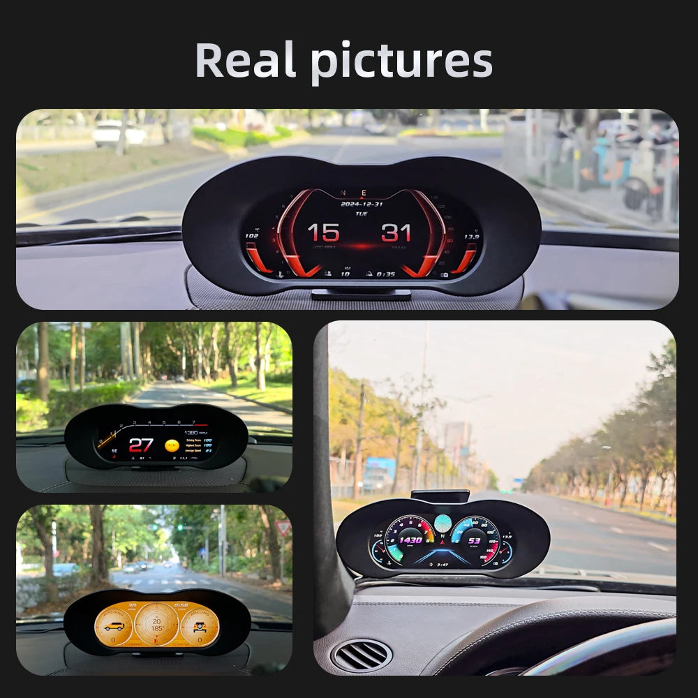 P5 Digital Dashboard OBD+GPS Dual System Head Up Display Fuel consumption Turbo pressure Multi-function Intelligent Car System