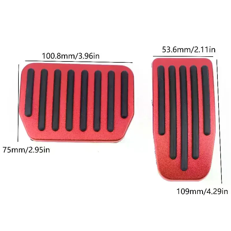 Car Foot Pedal Pads Cover Non-slip Accelerator Brake Rest Performance Metal Mats Vehicle Accessories For Model 3 Y