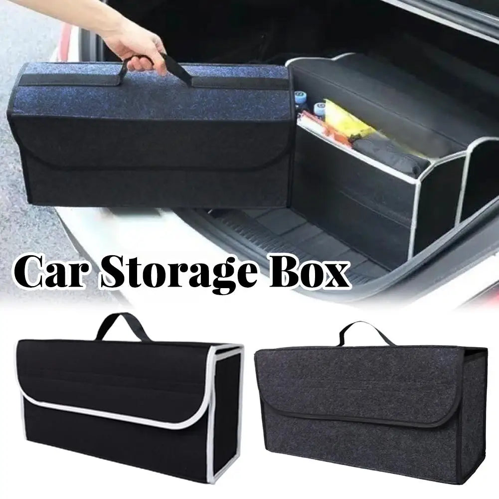 Large Anti Slip Car&Yacht Soft Felt Organizer Box Car Trunk Universal Sorting Bag Car Trunk Soft Felt Storage Box Accessories
