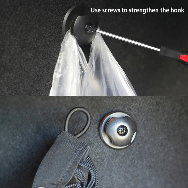 10Pcs Car Interior Organizers Hooks Accessories Universal Car Rear Trunk Cargo Storage Net Clip Hook Tie Down Ring Loop Fastener