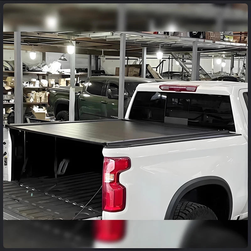 Electric Roller Lid Aluminium Alloy Tonneau Bed Cover for Chevrolet Silverado 1500 2019+ PickUp Truck Car Parts ZR2 Crew Cab