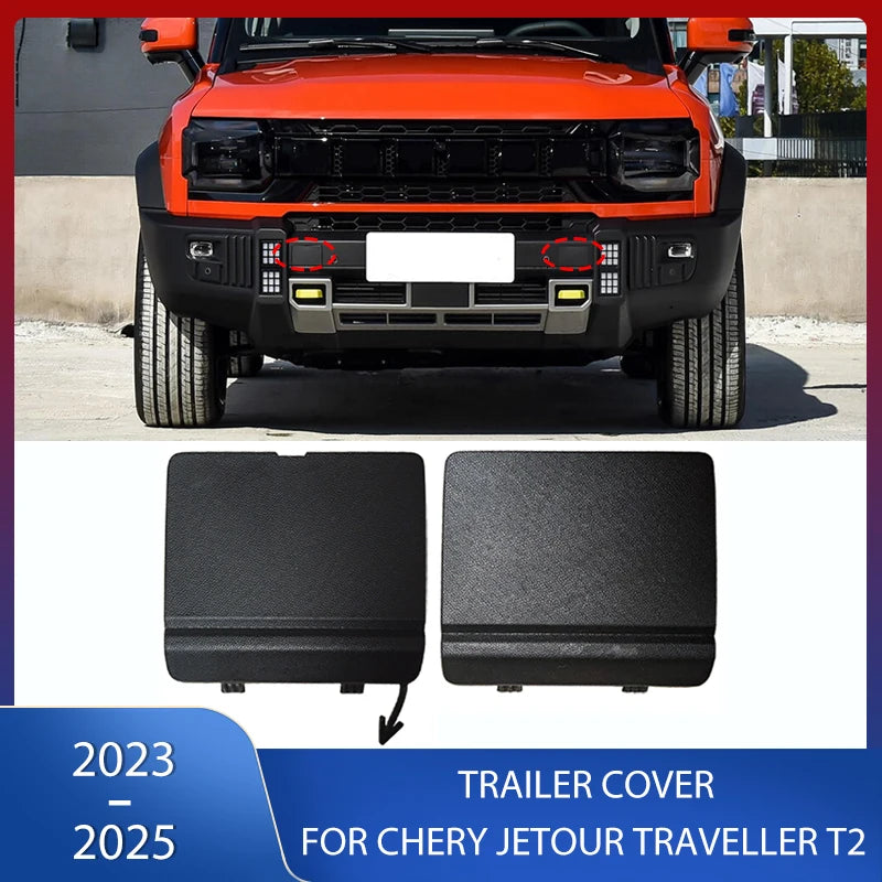 Front Bumper Tow Towing Eye Hook Cover Cap Trailer Cover Trim For Chery Jetour Traveller T2 2023 2024 2025  Exterior Accessories