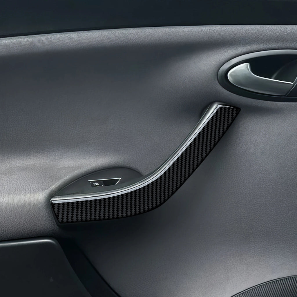 For Seat Altea Toledo (2004-2015) Trim Accessories, Carbon Fiber Interior Sticker, Car Door Armrest Panel Decoration Strip.