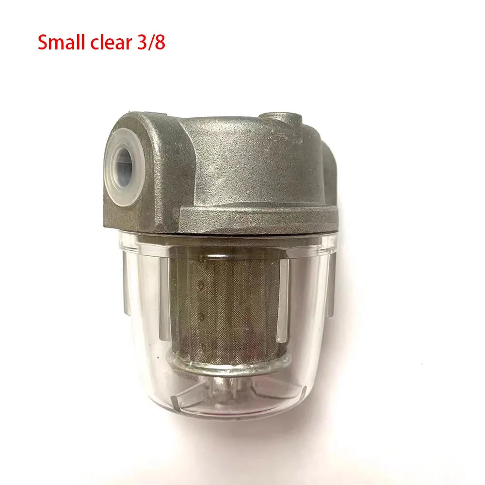 Oil Filter for Oil Burners Aluminium, Clear P.C. Cup 1/4‘ 3/8’1/2’ 3/4’1’Small Diesel Filter for 25L/H Boilers