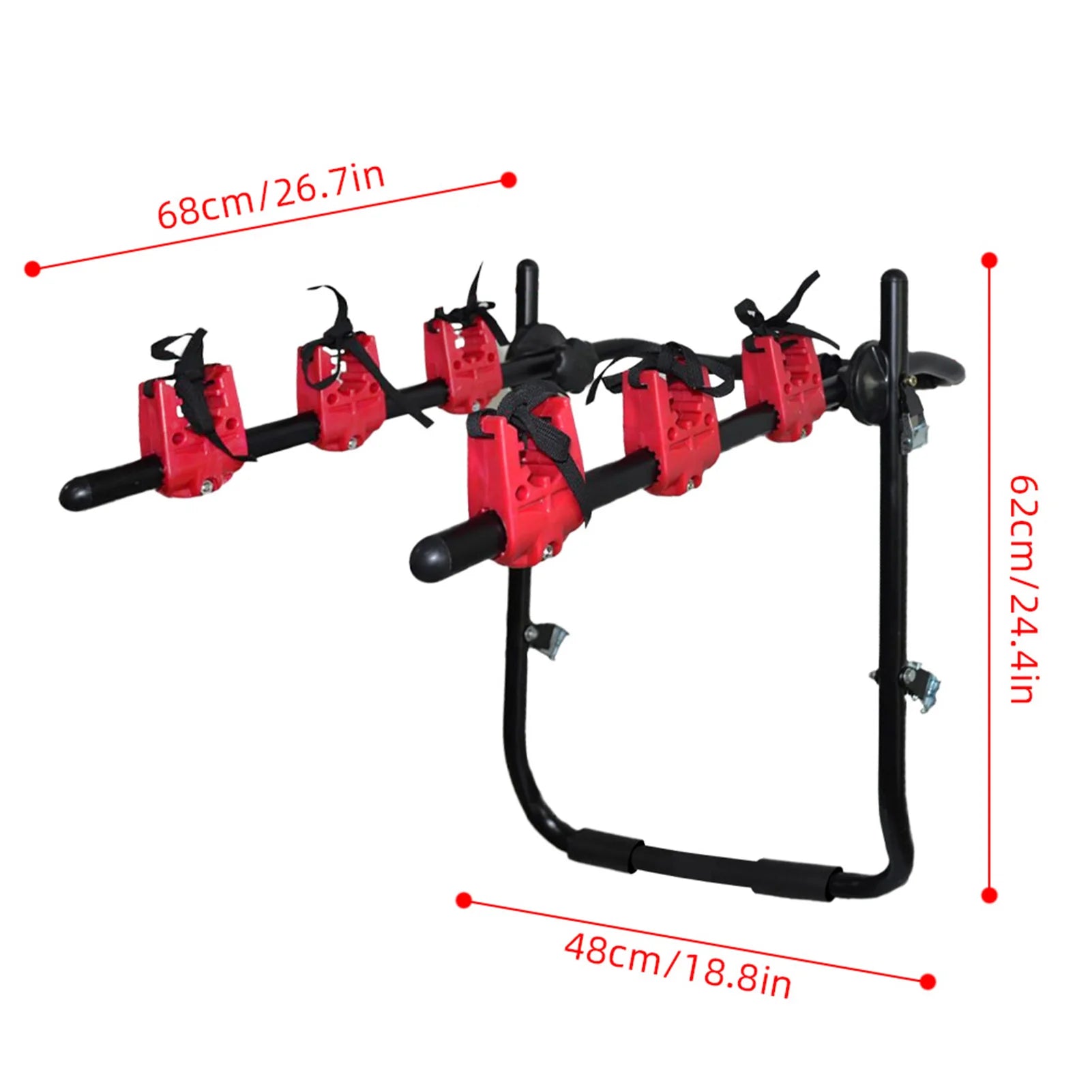 Trunk Mount  Rack Support 3 Bikes Heavy-Duty Car Rear Bike Carrier Luggage Rack Compatible with Trucks SUVs Minivans