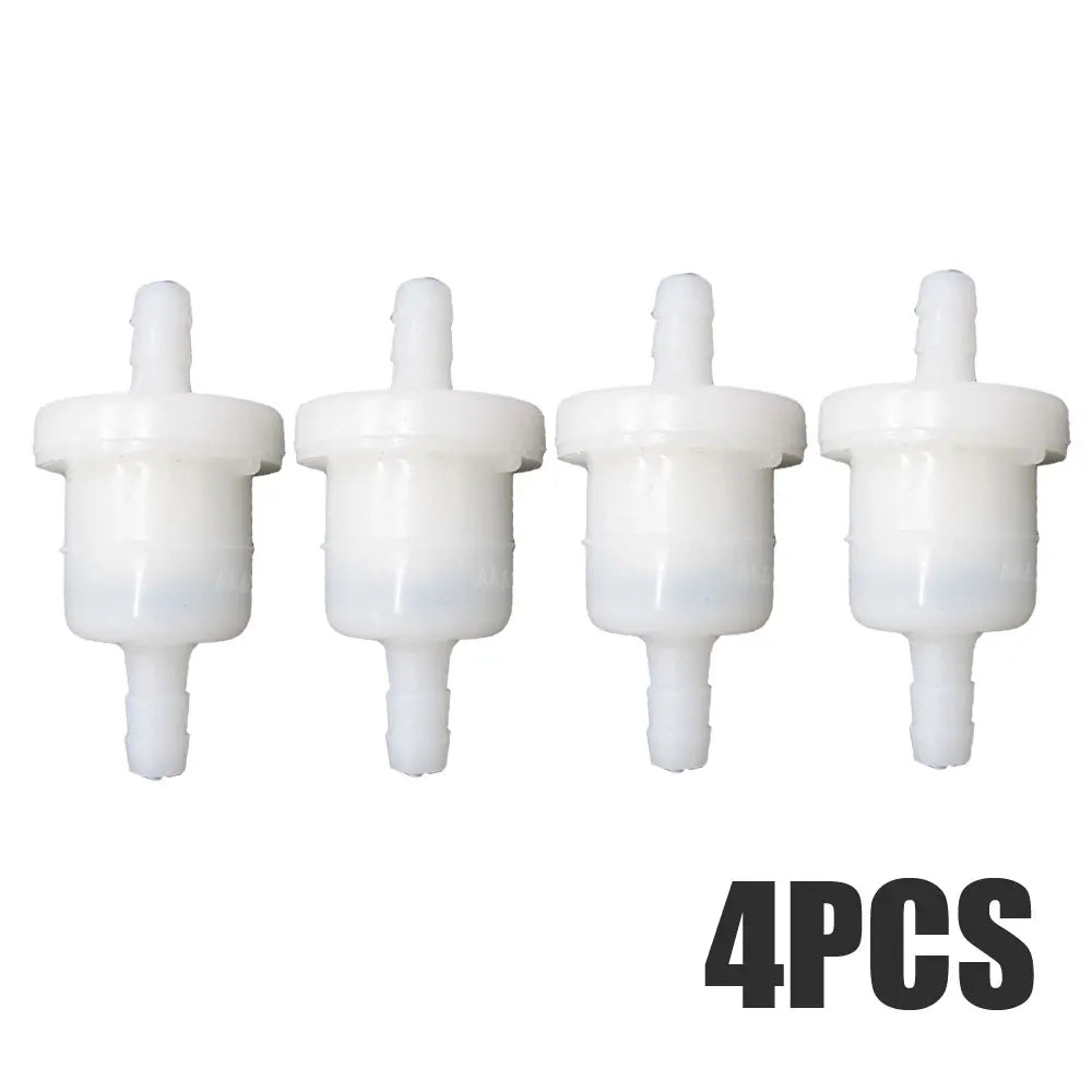 4pcs Plastic Fuel Gas Fuel Filter 50cc 90cc 110cc 150cc 250cc Atv Dirt Bikes Go Karts Scooters Etc Universal Car Accessories