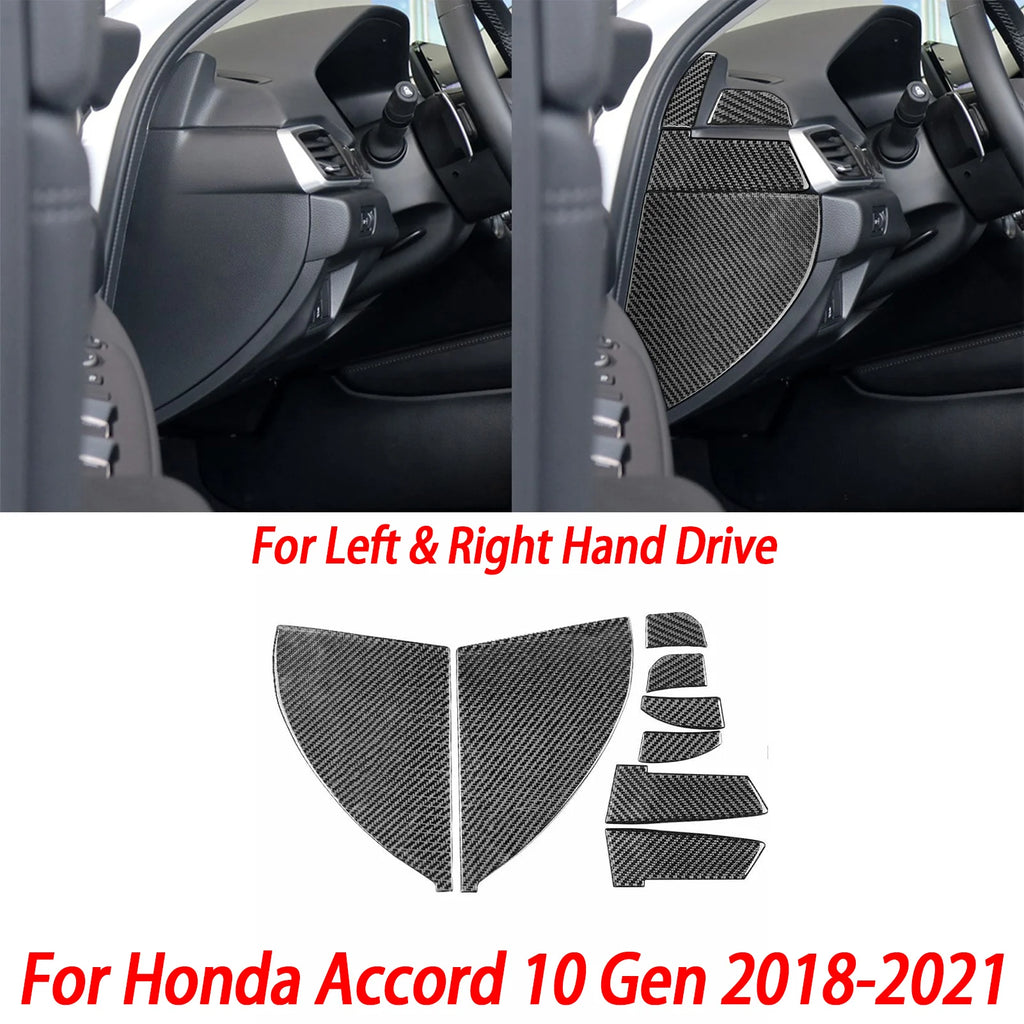 Interior Accessories Steering Wheel Central Armrest Panel Cup Holder For Honda Accord 10th Gen 2008—2021 Carbon Fiber Sticker