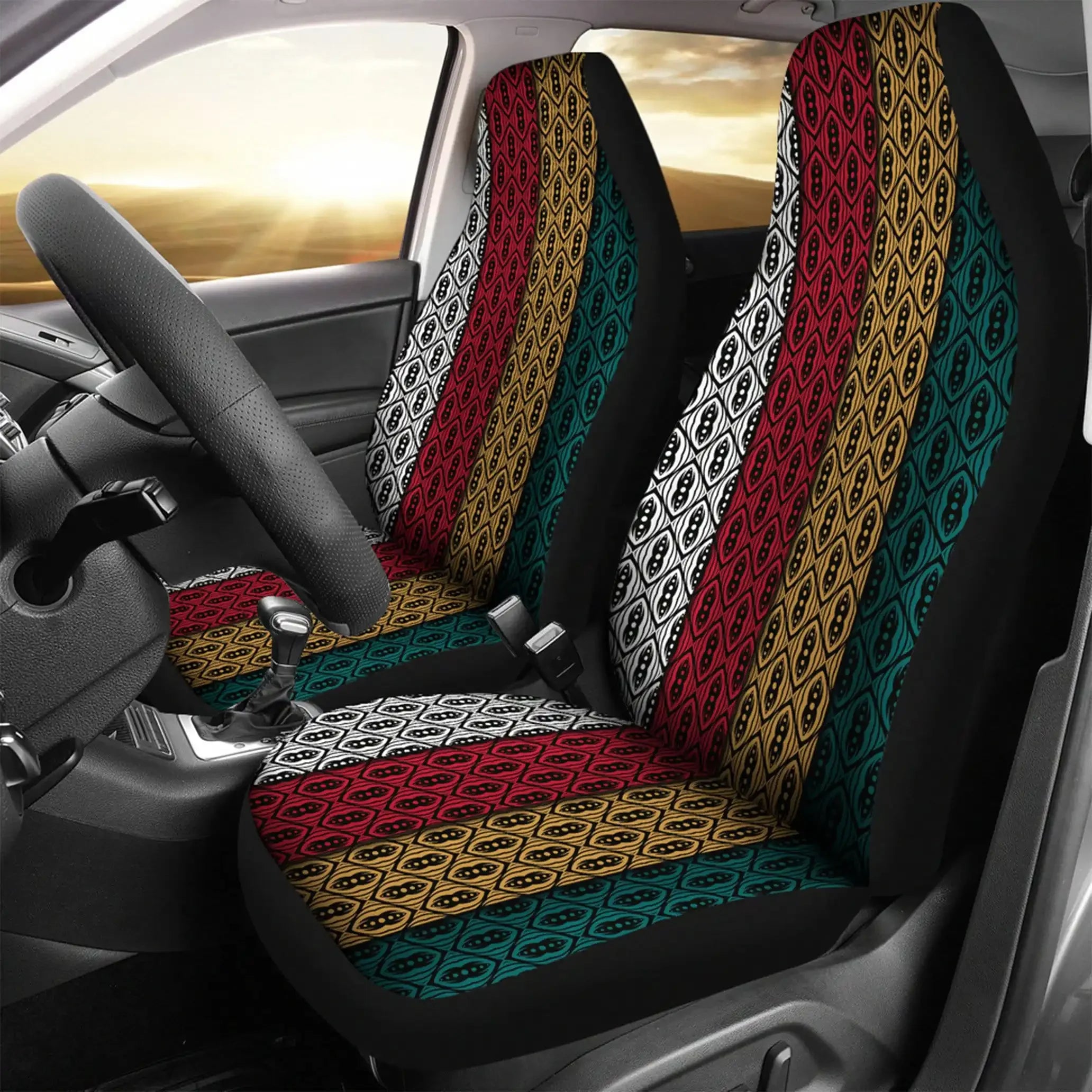 Bohemian Hippie Car Seat Covers Car Seat Accessories Retro Modern Car Decor Vehicle Hippie Van Seat Covers