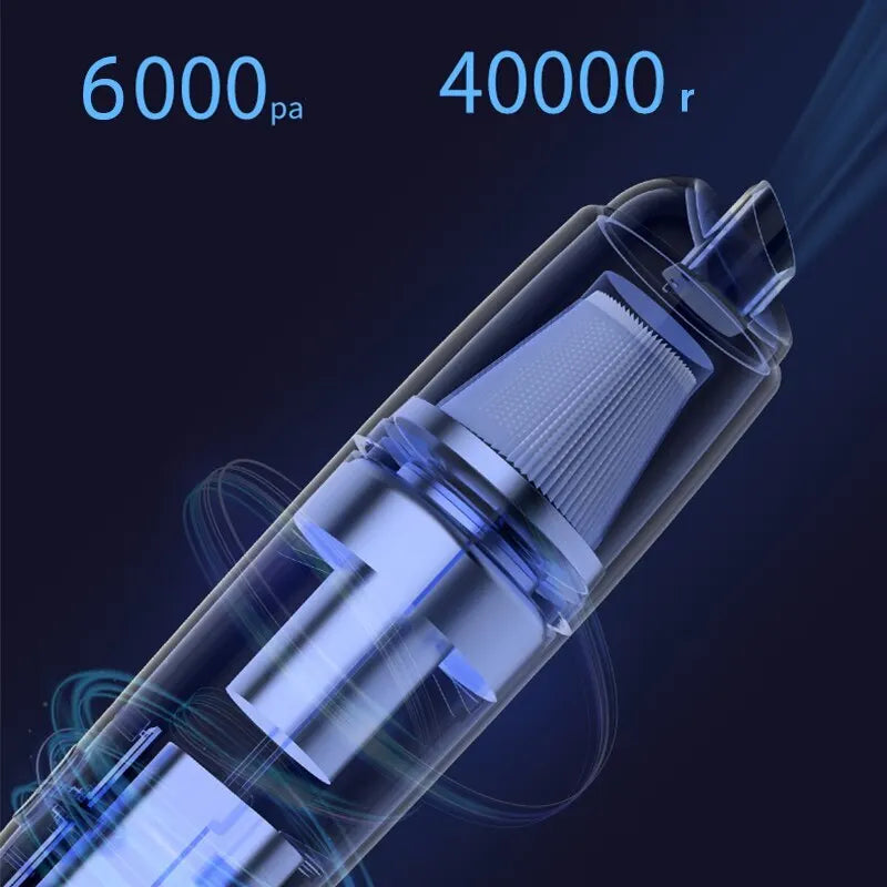 Cordless Handheld Vacuum Cleaner, Rechargeable Mini Car Vacuum with Strong Suction for Car Home Auto Cleaning, Portable