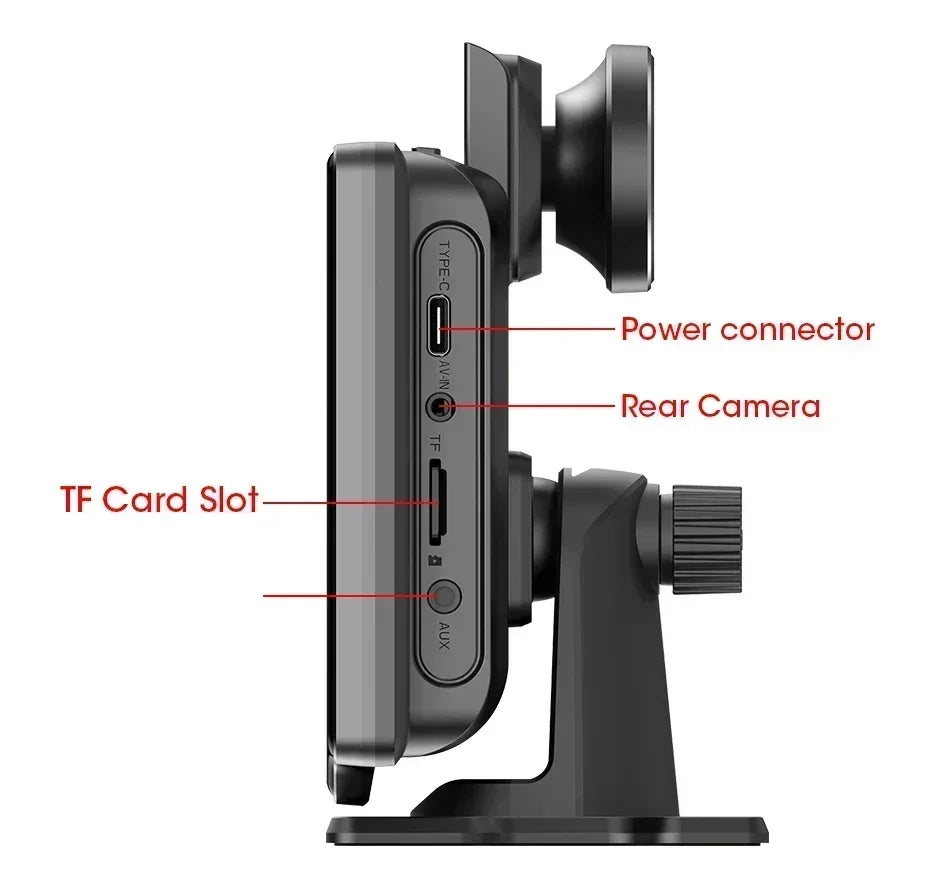10.26'' 4K Dash Cam Car DVR Android Auto Carplay Display Screen Smart Car System Video Recorder Monitor With Rear Camera 5G WIFI