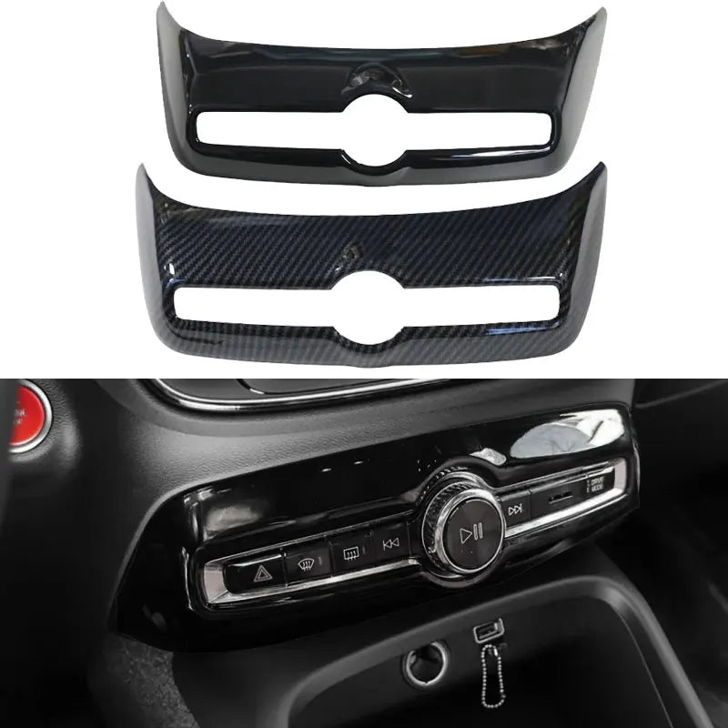 For Volvo XC40 C40 car interior decoration with ABS car accessories, carbon fiber texture, black gloss