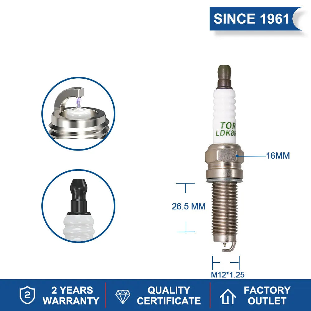 2-8PCS Automobile Iridium Platinum Candles Spark Plugs Torch LDK8RTAIP Ignition System Auto Replacement Parts