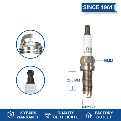 2-8PCS Automobile Iridium Platinum Candles Spark Plugs Torch LDK8RTAIP Ignition System Auto Replacement Parts