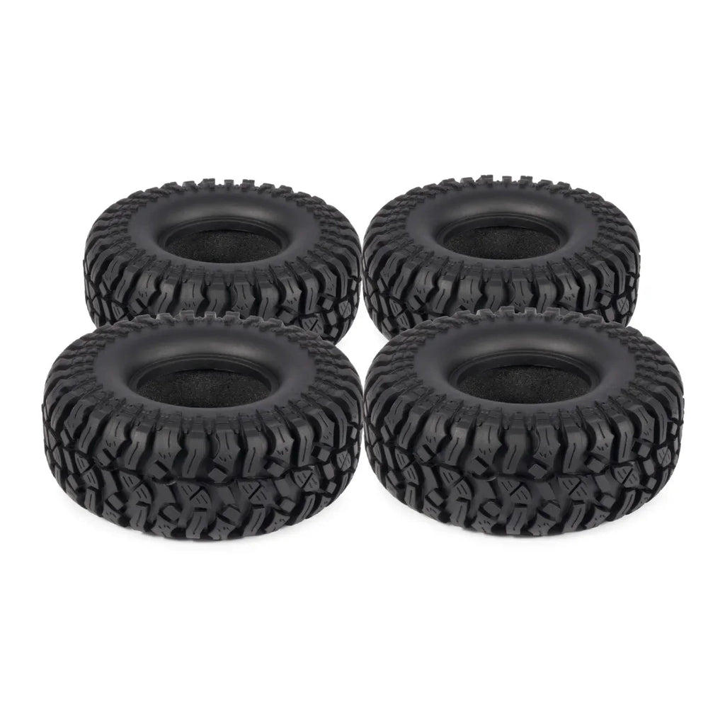 1Set 1.9 Inch Rubber Tyre 114*42mm Wheel Tires for 1/10 RC Car Crawler Axial TRX4 SCX10 90046 D90 TF2 Capra YIKONG LCG Part