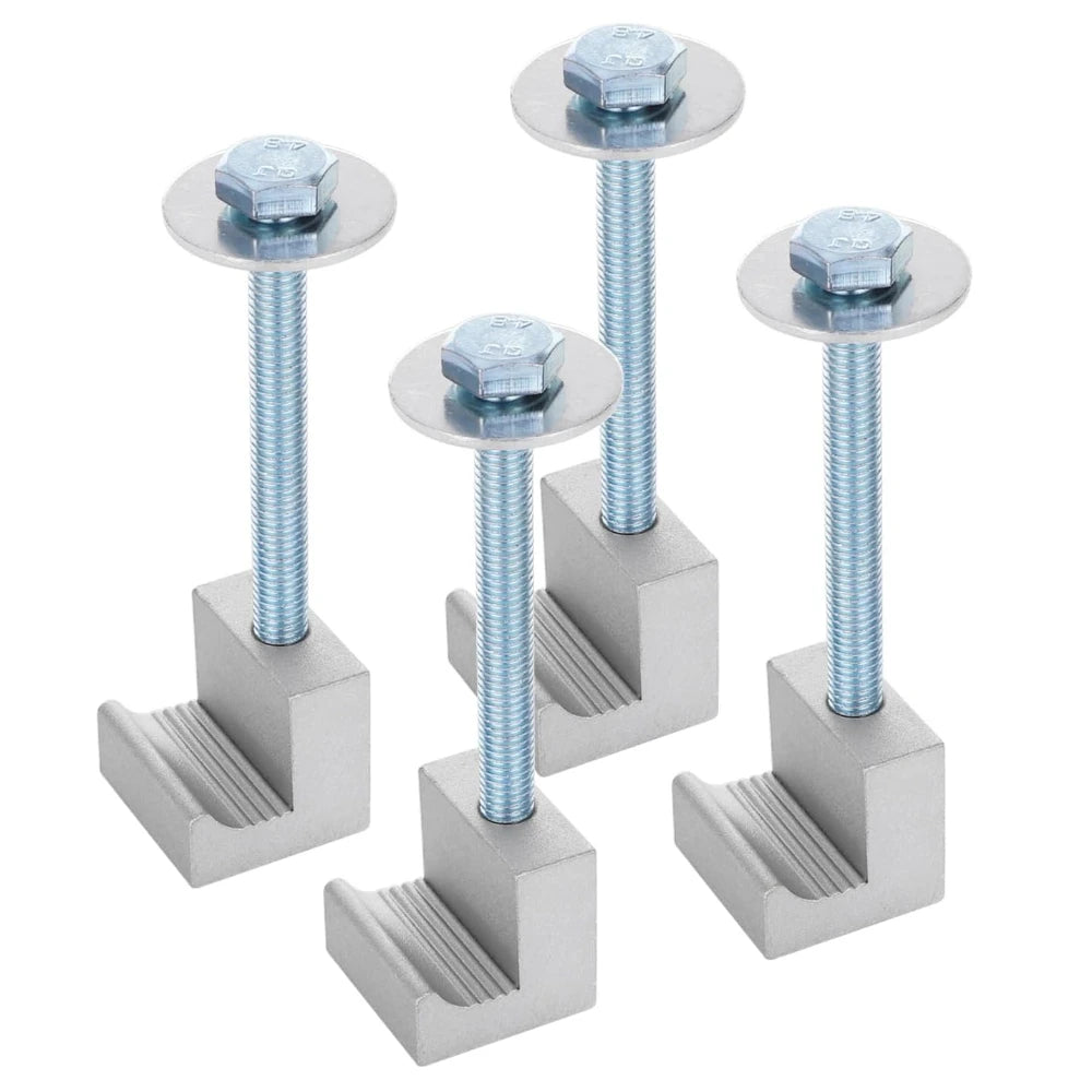 4PCS Truck Tool Box Mounting Kit for Pickup Truck Bed Toolbox Mount Tie Downs, Universal Aluminum Mounting Clamps Comes