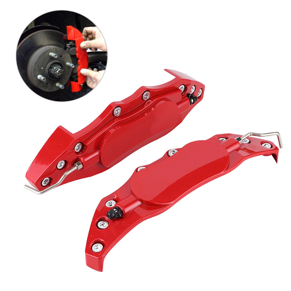 Brake Caliper Fake Covers Car  Disc Brake Caliper Fake Covers Left &amp Right Accessories Refit Caliper Cover Red